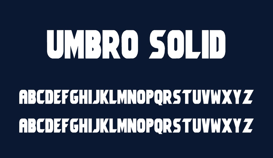 umbro-solid font