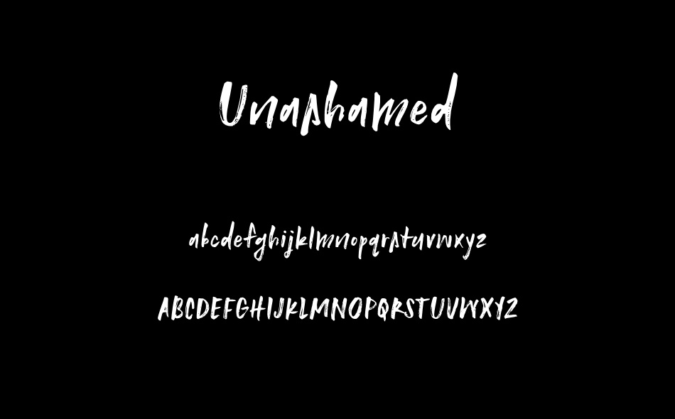 Unashamed font