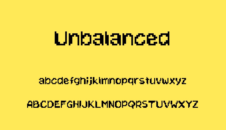 unbalanced font