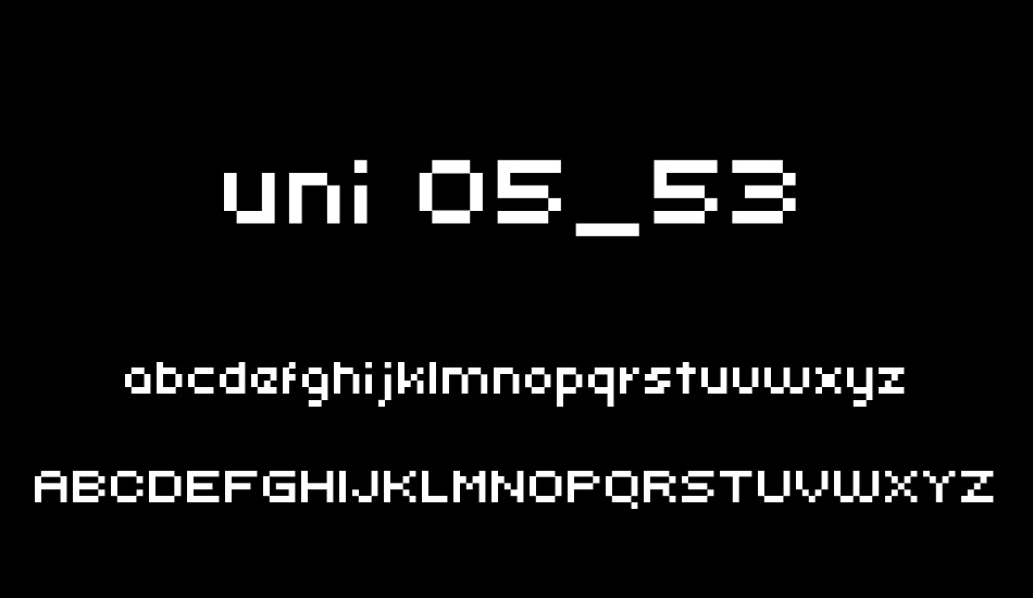 uni-05-53 font