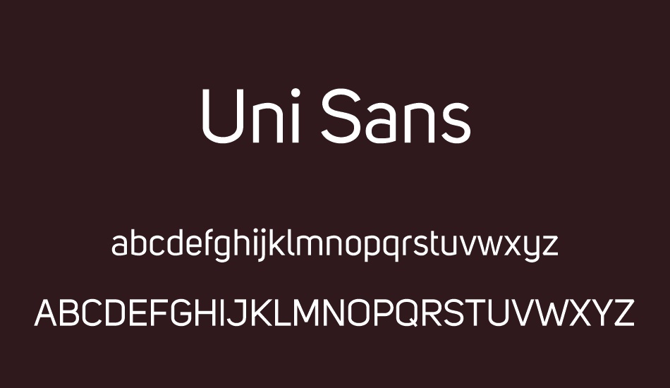 uni-sans font