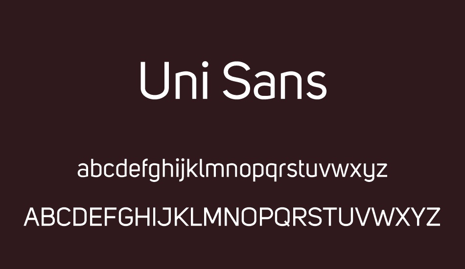 uni-sans font