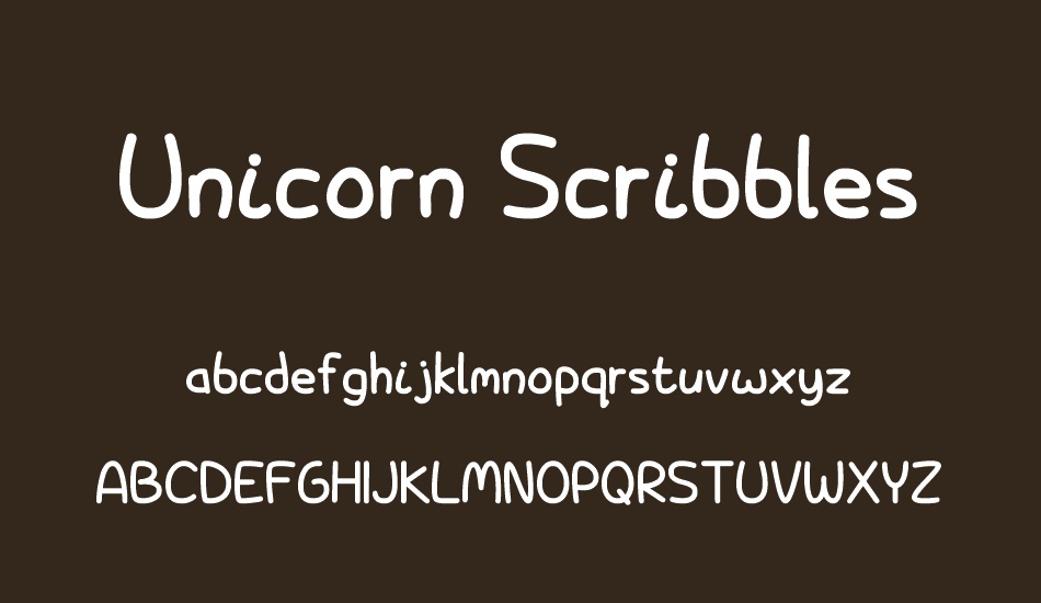 unicorn-scribbles font