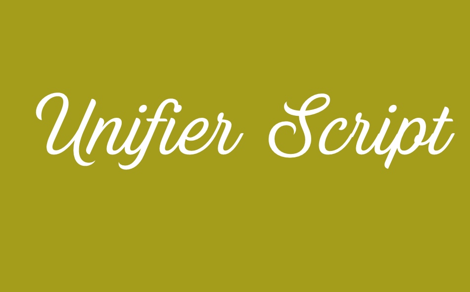 Unifier Script font big