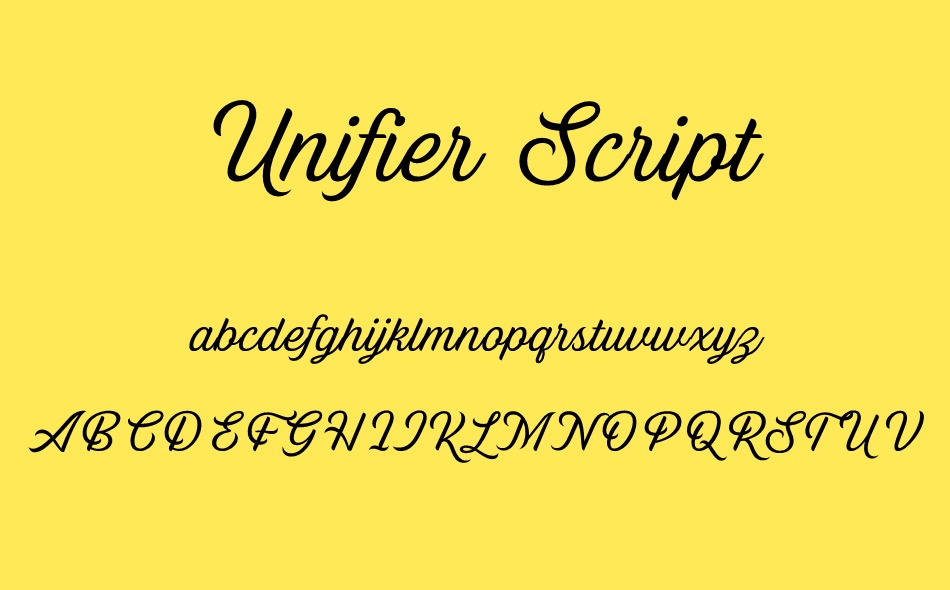 Unifier Script font