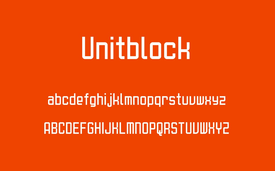 Unitblock font