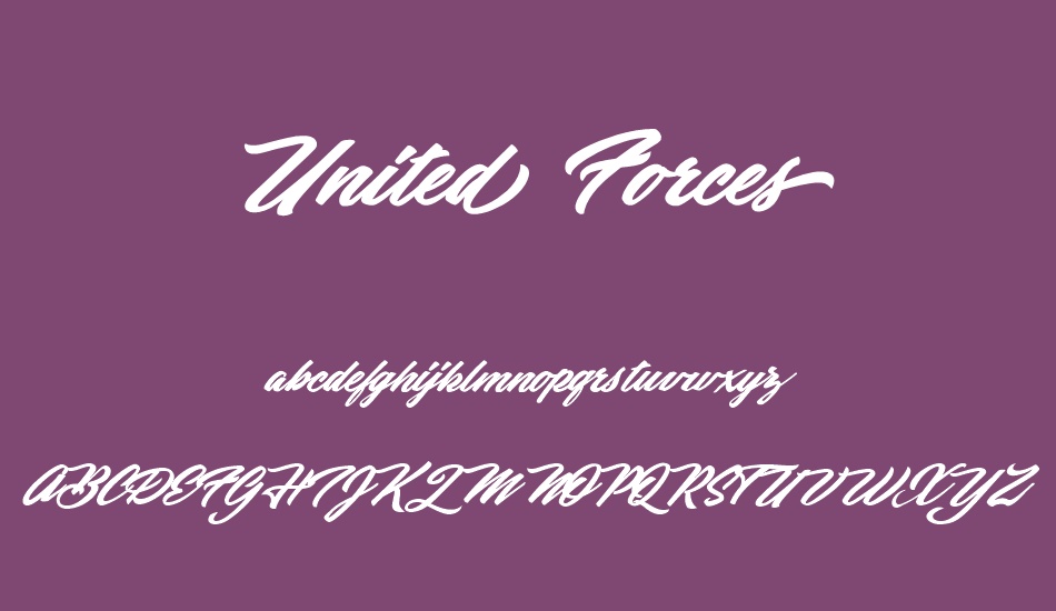 united-forces-personal-use font