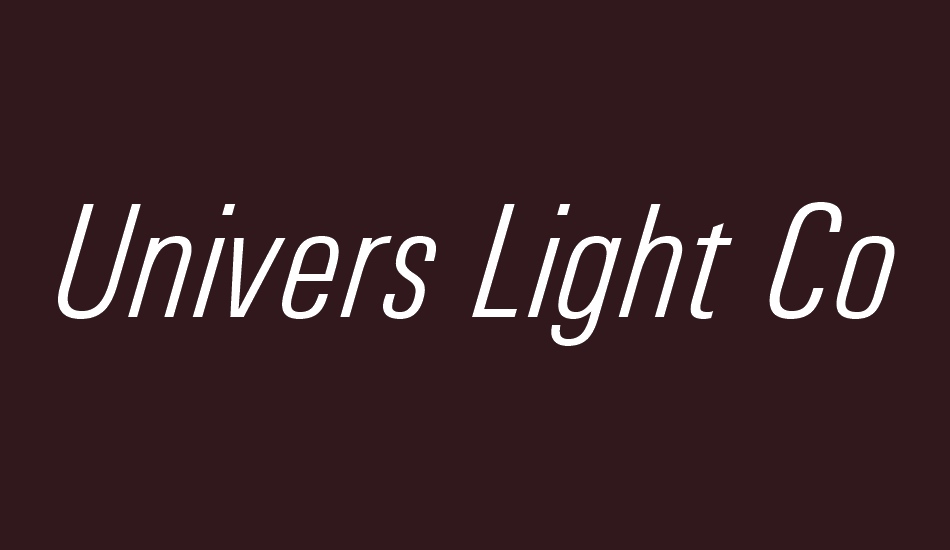 univers-light-condensed font big