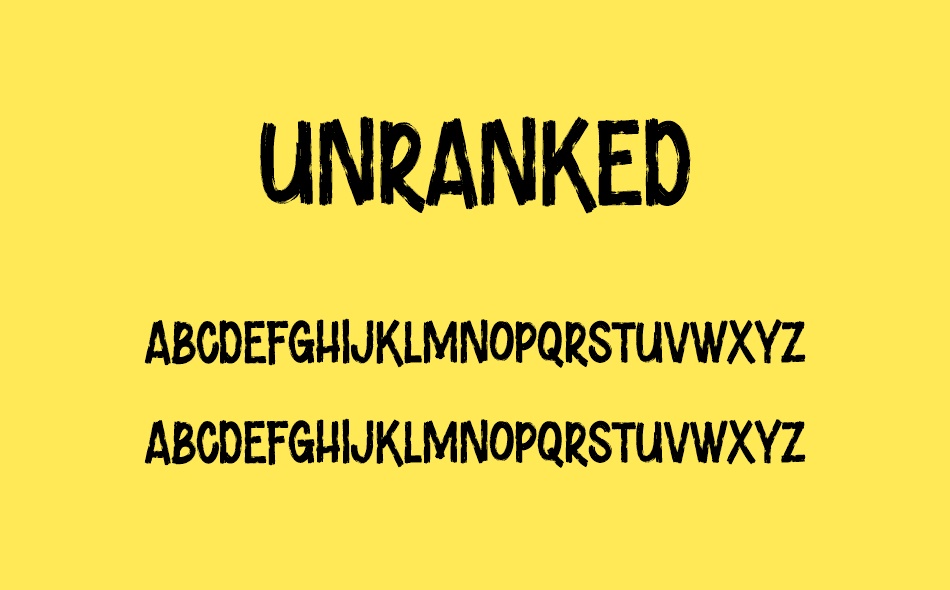 Unranked font