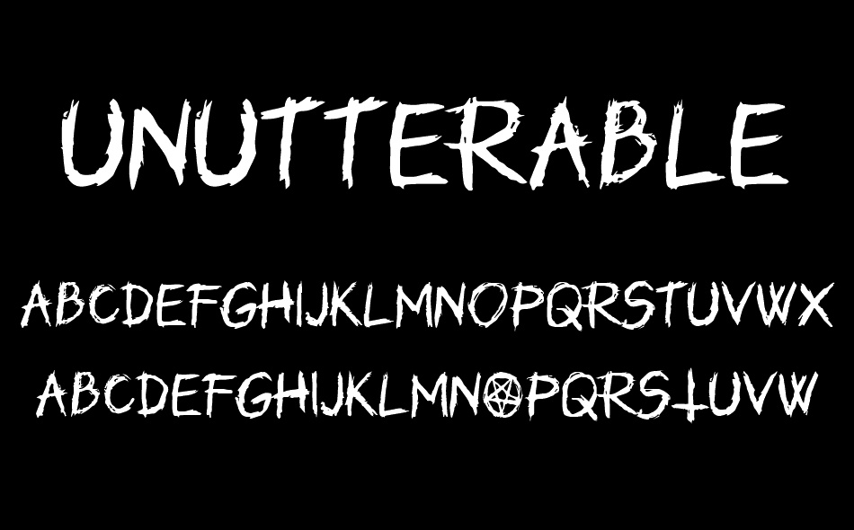 Unutterable font