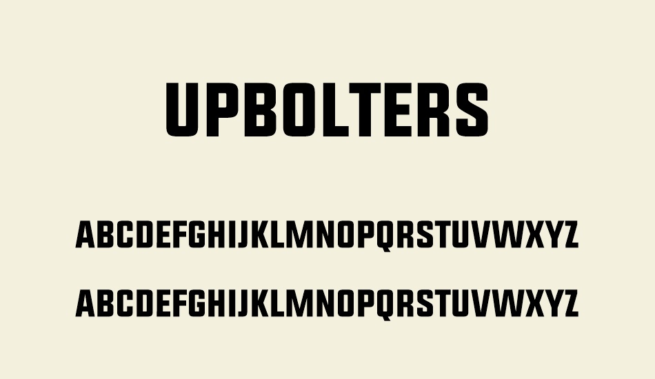 upbolters font