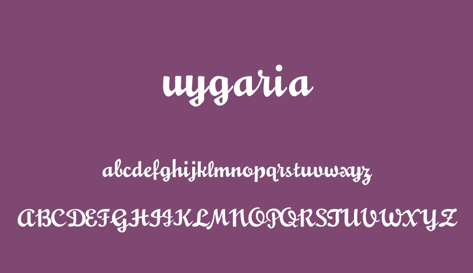 uygaria font
