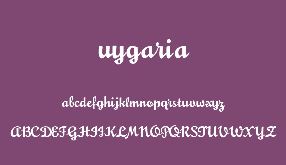 uygaria font