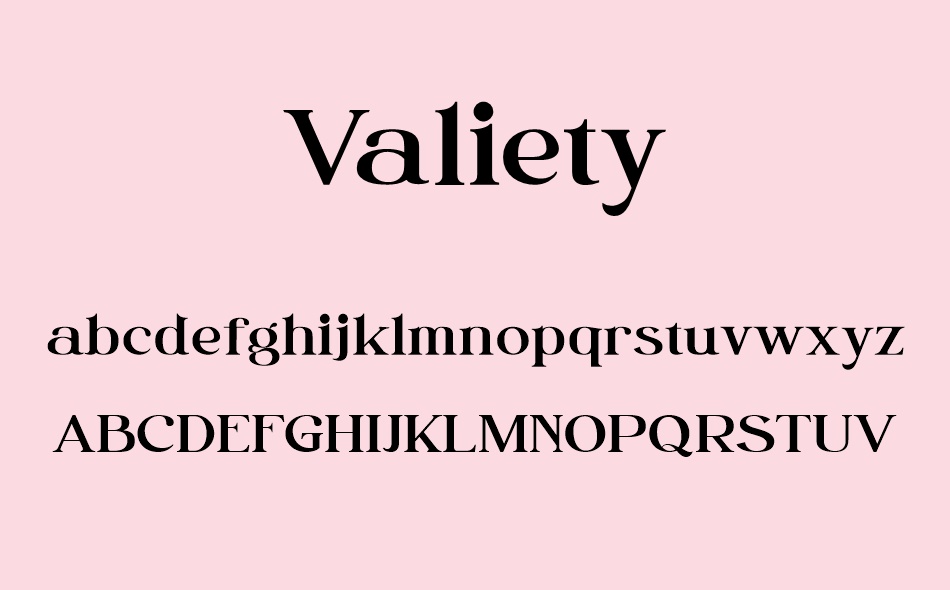 Valiety font