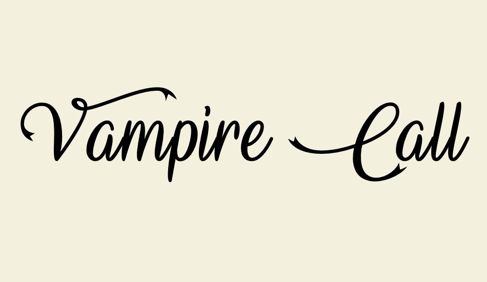 vampire-calligraphy font big