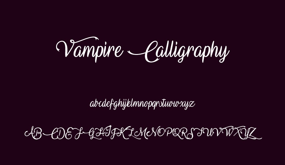 vampire-calligraphy font