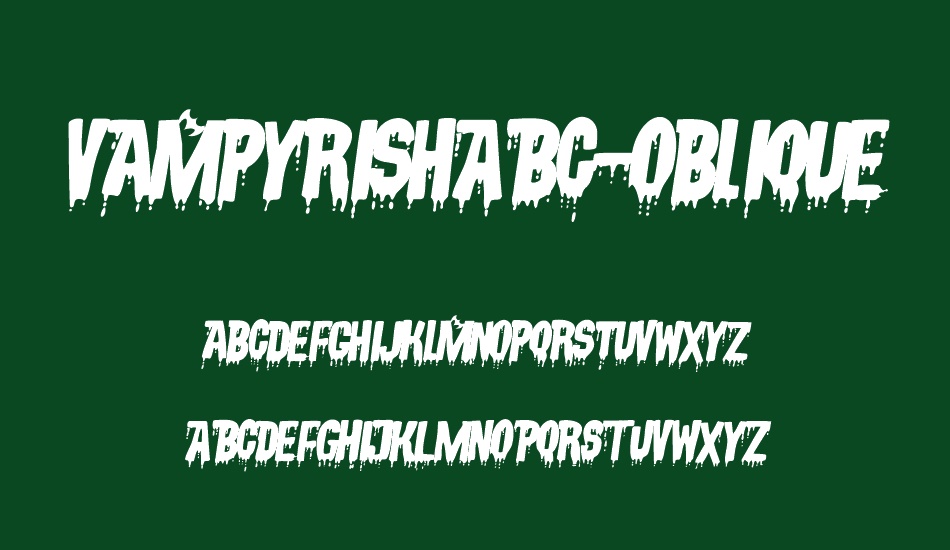 vampyrishabc-oblique font