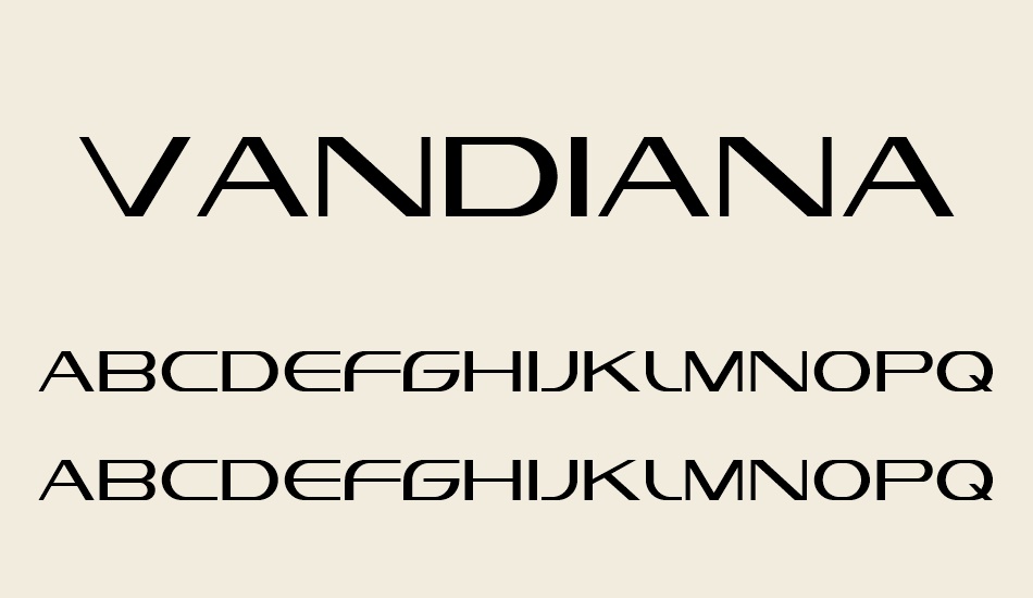 vandiana-platin font