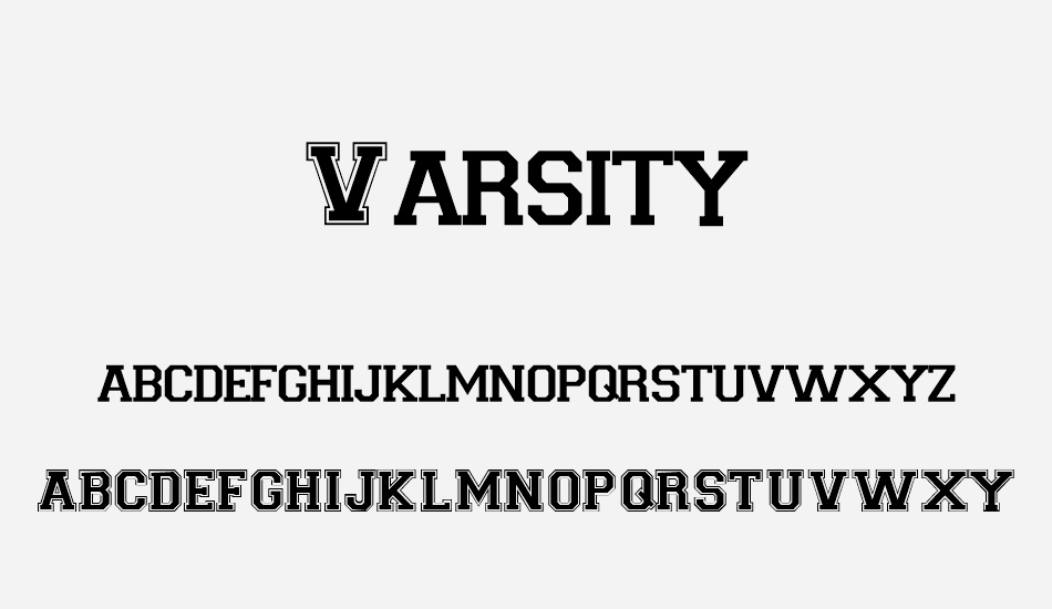 varsity-regular font