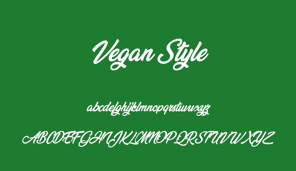 vegan-style-personal-use font