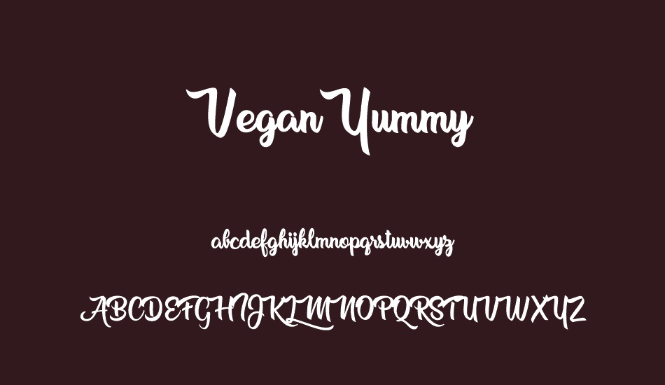 vegan-yummy-personal-use font