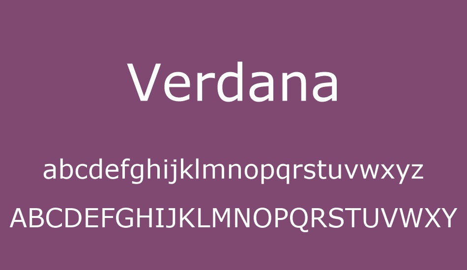 verdana font