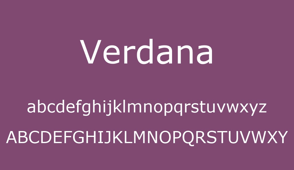 verdana font