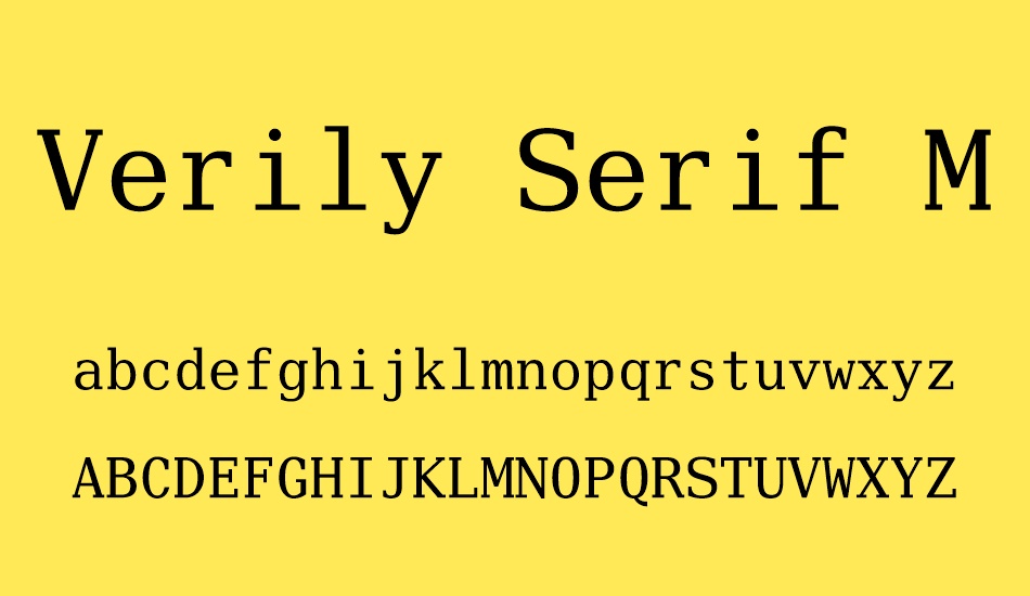 verily-serif-mono font