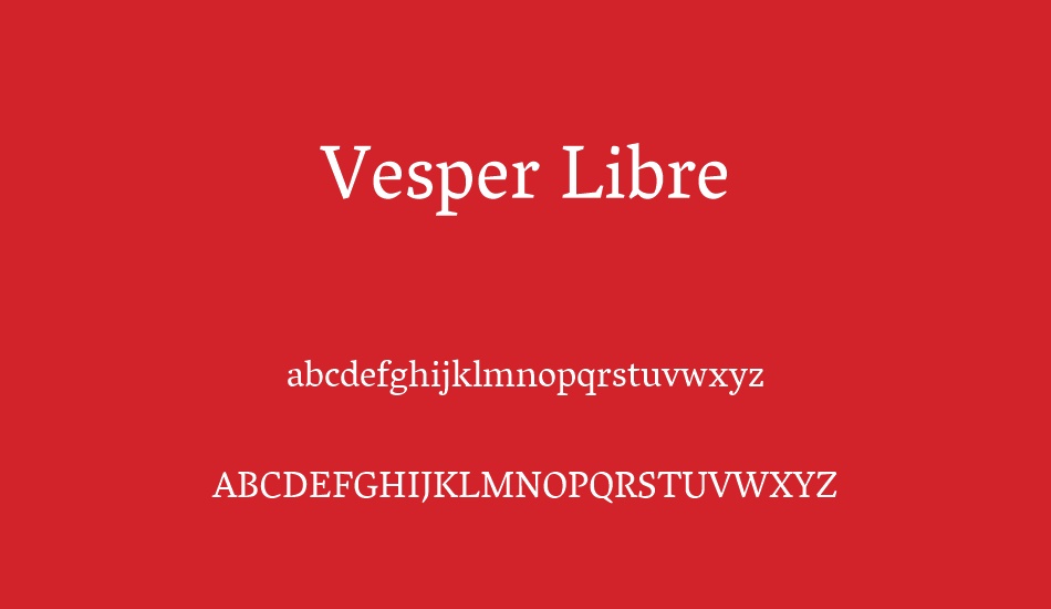 vesper-libre font