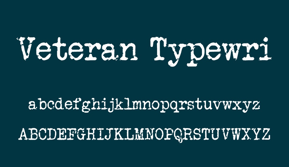 veteran-typewriter font