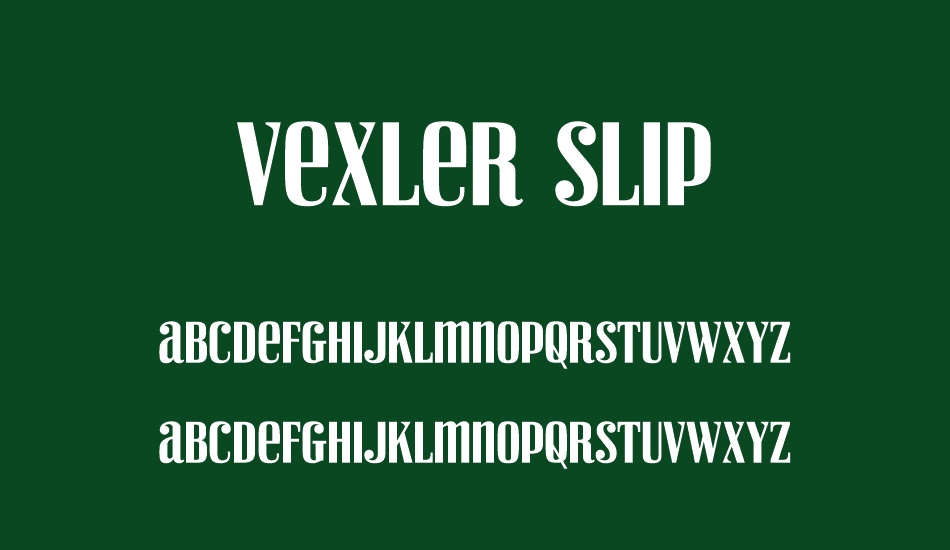 vexler-slip font