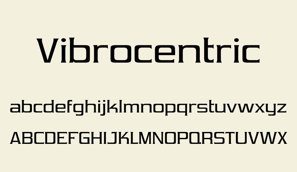 vibrocentric font