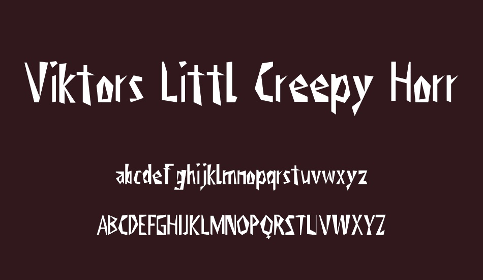 viktors-littl-creepy-horror font