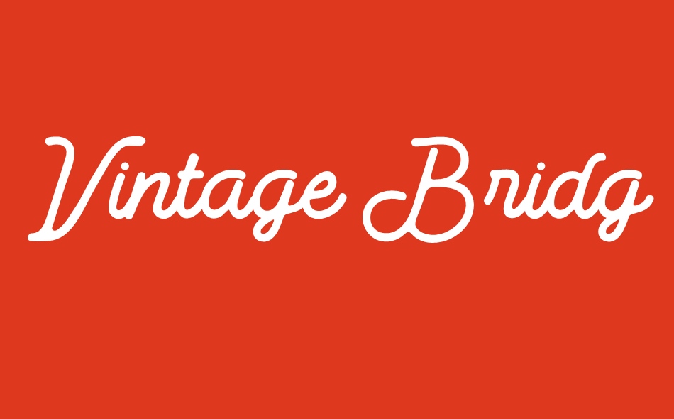 Vintage Bridge font big