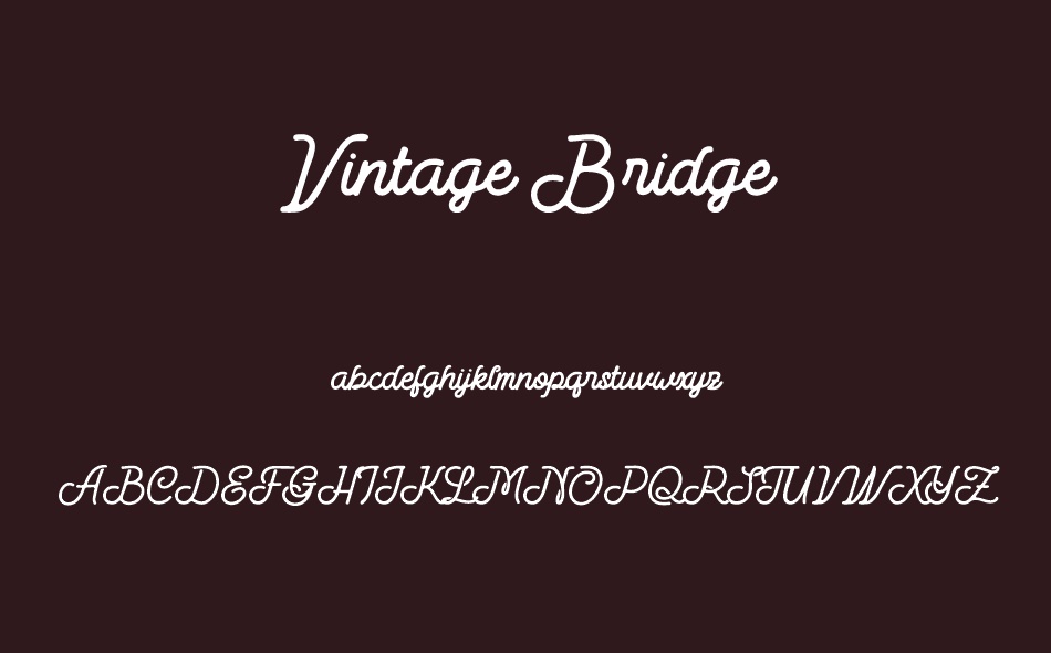 Vintage Bridge font
