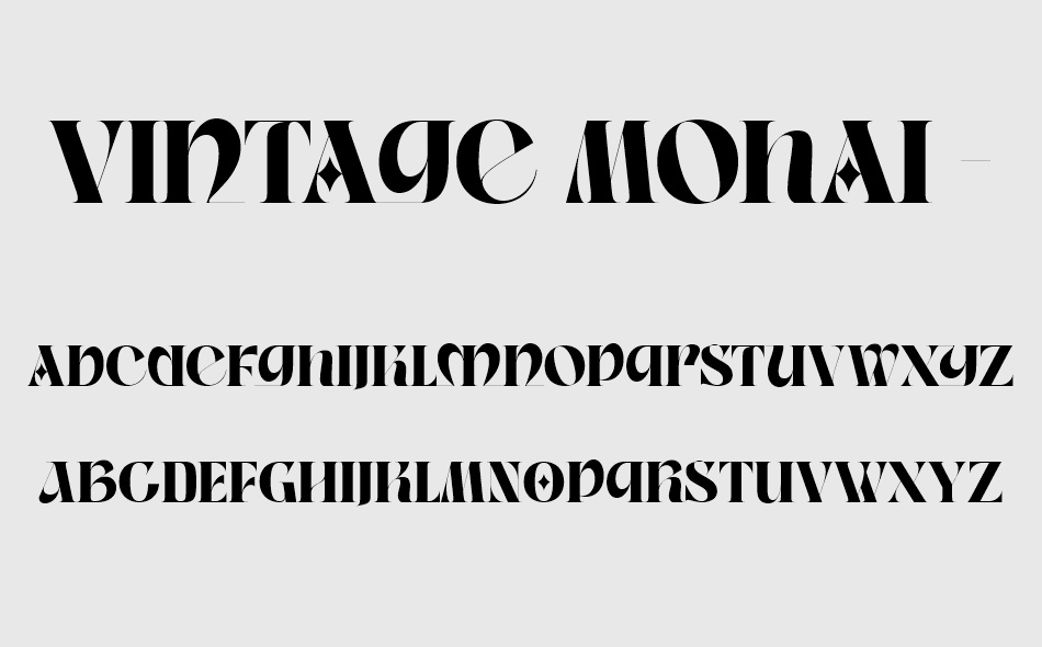 Vintage Mohai font