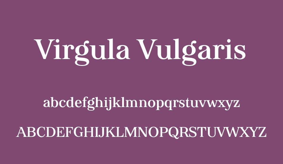 virgula-vulgaris font