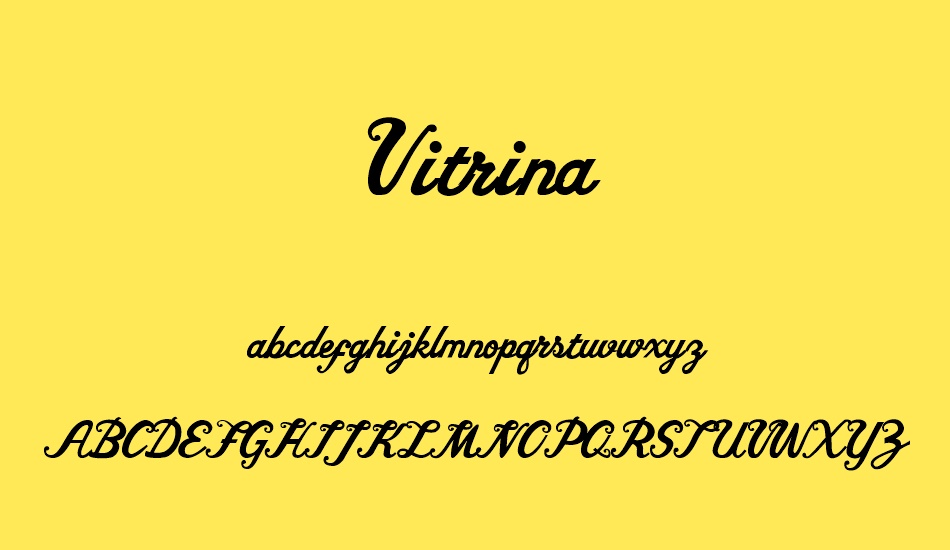 vitrina font