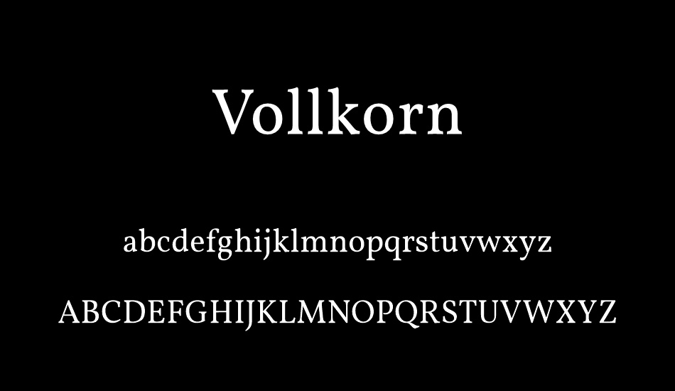 vollkorn font