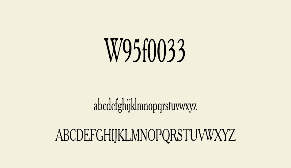 w95f0033 font