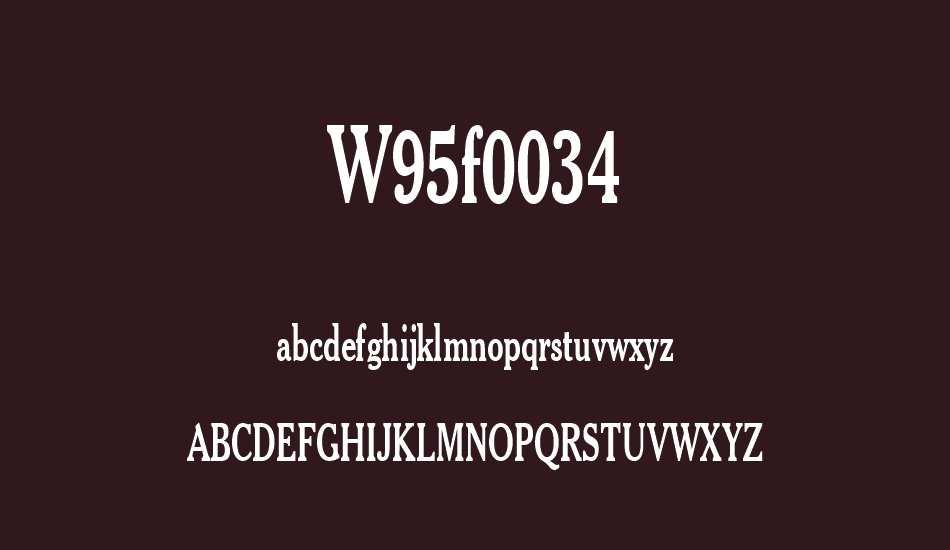 w95f0034 font