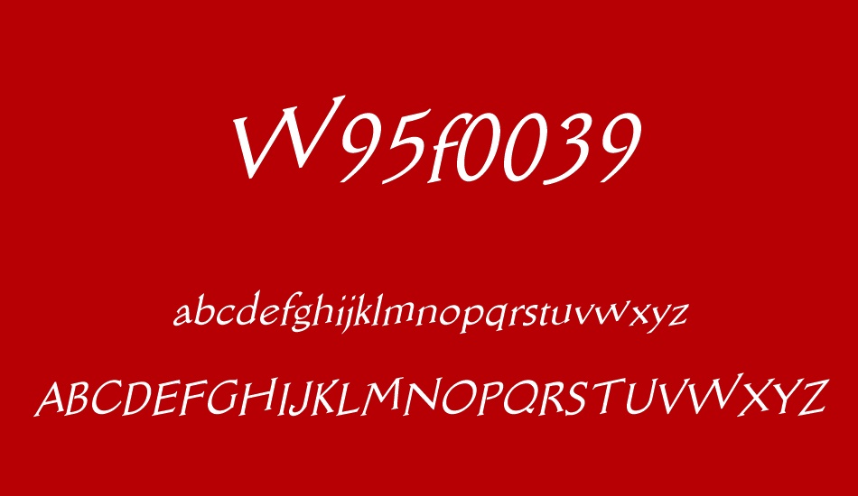 w95f0039 font