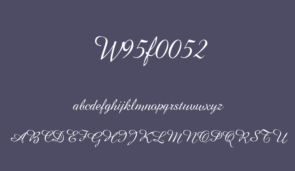 w95f0052 font