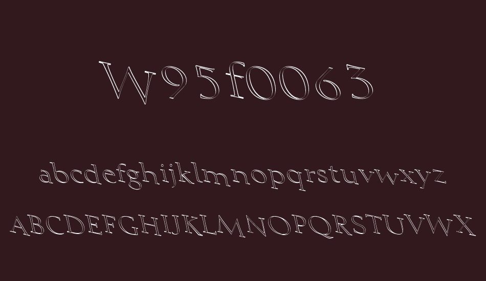 w95f0063 font