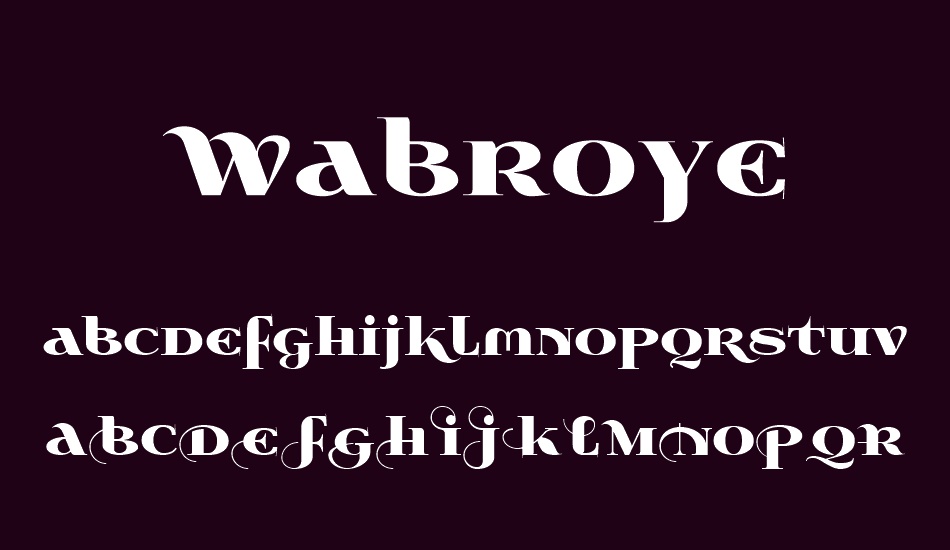 wabroye font