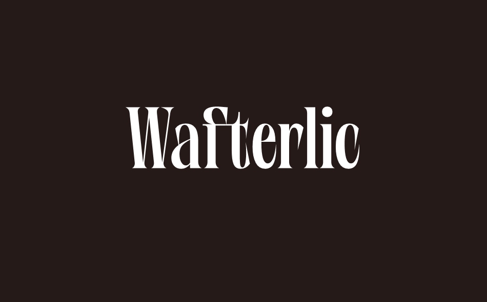 Wafterlic font big