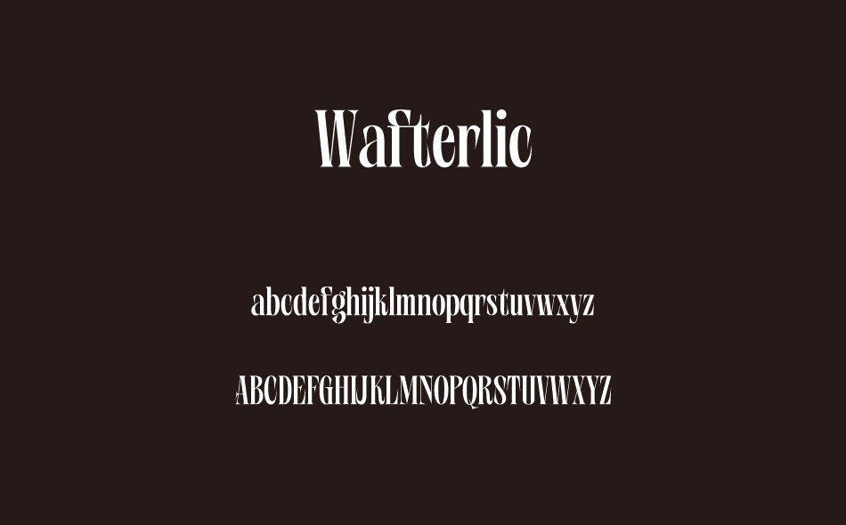 Wafterlic font