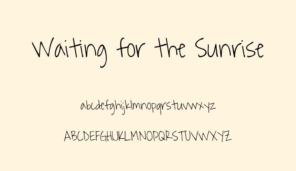 waiting-for-the-sunrise font