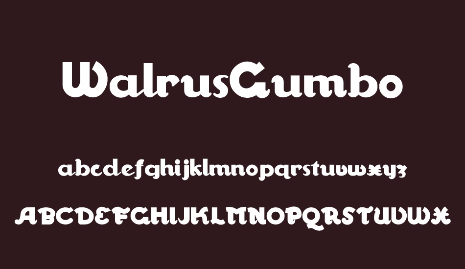 walrusgumbo font