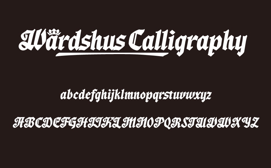 Wardshus Calligraphy font